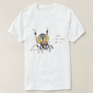 Niedliche bunte lustige Pfau-Spinne, die Shirt