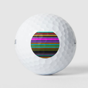 Niedliche, bunte Neonstreifen Golfball