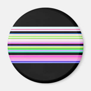 Niedliche, bunte Neonstreifen Magnet
