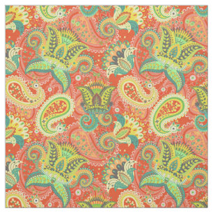 Niedliche bunte Paisley-Muster Stoff