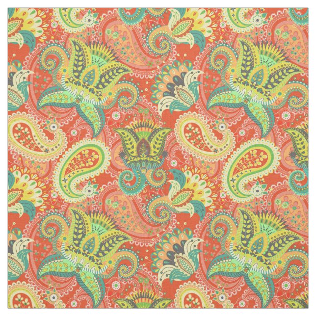 Niedliche bunte Paisley-Muster Stoff (Muster)