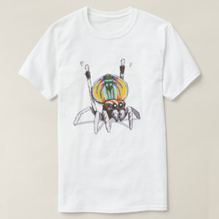 Niedliche bunte Pfau-Spinne, die Kunst-Shirt T-Shirt