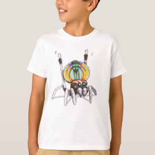 Niedliche bunte Pfau-Spinne, die Kunst-Shirt T-Shirt