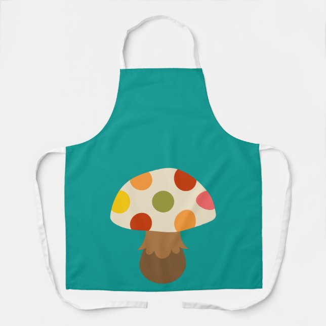 Niedliche bunte Pilze Schürze (Vorderseite)