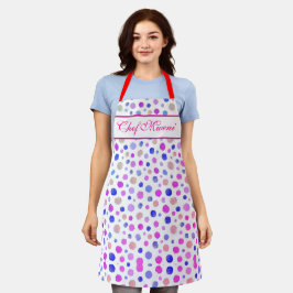 Niedliche, bunte Polka-Dots-Küche Schürze