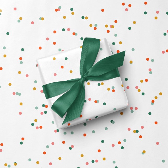 Niedliche bunte Punkte schlichter, lustiger Feiert Geschenkpapier (Von Creator hochgeladen)