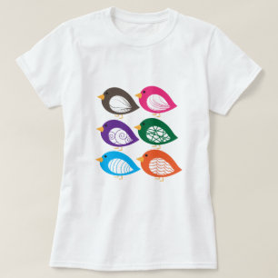 Niedliche, bunte Raubvögel T-Shirt