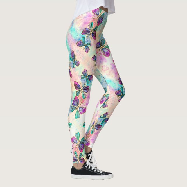 Niedliche bunte Schmetterlinge 8 - Leggings (Rechts)