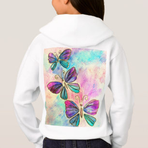 Niedliche bunte Schmetterlinge Hoodie