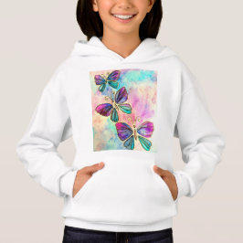 Niedliche bunte Schmetterlinge Hoodie