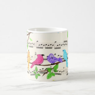 Niedliche bunte Tasse von Musikangehörigen