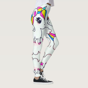 Niedliche bunte Unicorn Kawaii Liebe Leggings