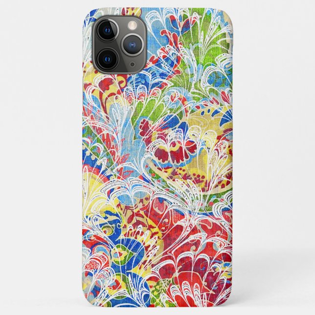 Niedliche bunte Vintage Blüte Case-Mate iPhone Hülle (Rückseite)