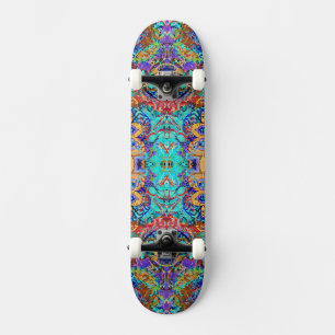 Niedliche bunte Vintage Blüte Skateboard