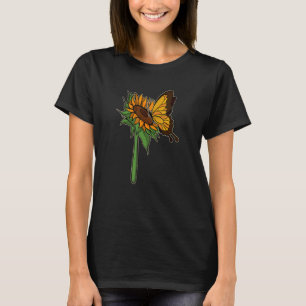 Niedliche Butterfly-Entomologen Insekten Sonnenblu T-Shirt
