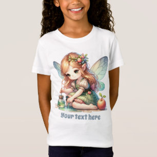 Niedliche Butterfly-Fantasie-Einhornmädchen T-Shirt