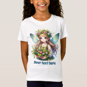 Niedliche Butterfly-Fantasie-Einhornmädchen T-Shirt