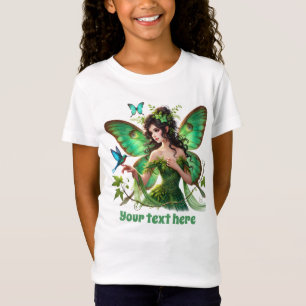 Niedliche Butterfly Fantasy Einhornmädchen anpassb T-Shirt