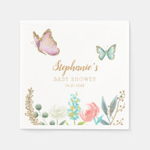 Niedliche Butterfly Garden Babydusche