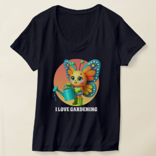 Niedliche Butterfly Gartenliebhaber T-Shirt