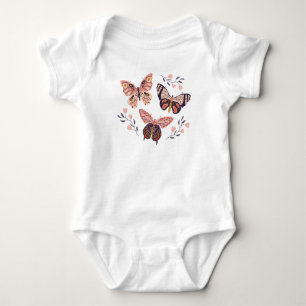 Niedliche Butterfly Girl Baby Strampler