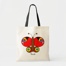 Niedliche Butterfly-Tasche - Pfau