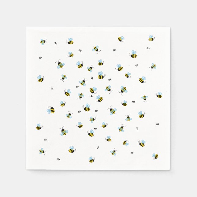 Niedliche Buzzing Bees Beneficial Garden Insekten Serviette (Vorderseite)