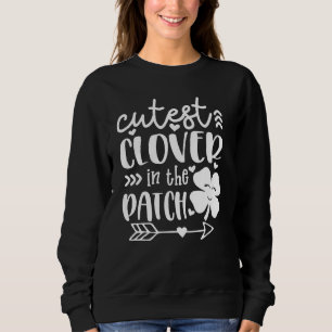 Niedliche C im Patch Irish Kleeblatts St Patricku Sweatshirt