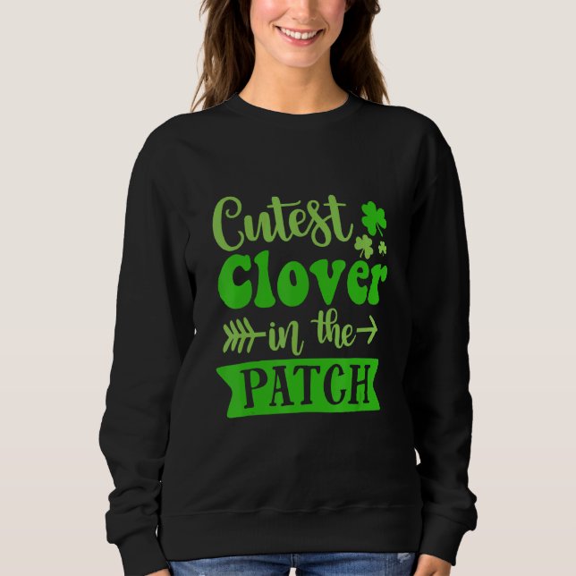 Niedliche C in Patch St Patrick S Day Kinder irisc Sweatshirt (Vorderseite)