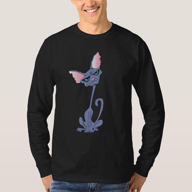 Niedliche Ca Cat Pocket Cat T-Shirt (Vorderseite)