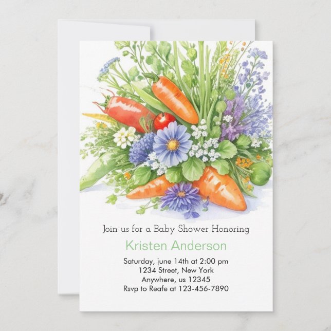 Niedliche Cabbage Patch Babydusche Einladung (Vorderseite)