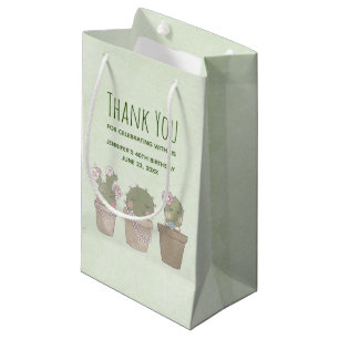Niedliche Cactus Girls Wear Juwelier Danke Kleine Geschenktüte