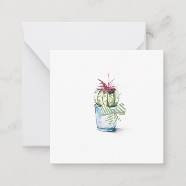 Niedliche Cactus Pflanze Note Card Mitteilungskarte (Vorderseite)