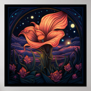 Niedliche Calla Lily Blume für die Natur Lover Lil Poster