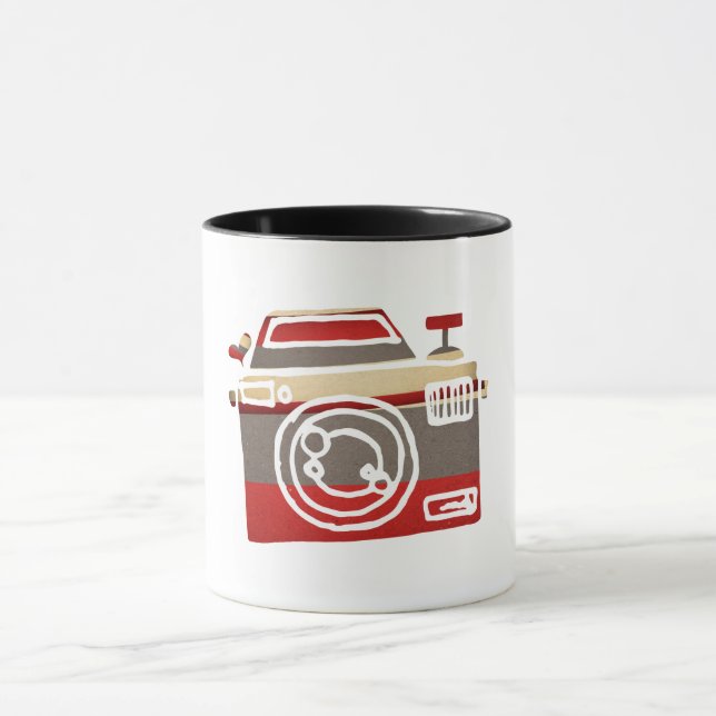 Niedliche Camera Liebe Herzfotografie Grafik Tasse (Zentrum)