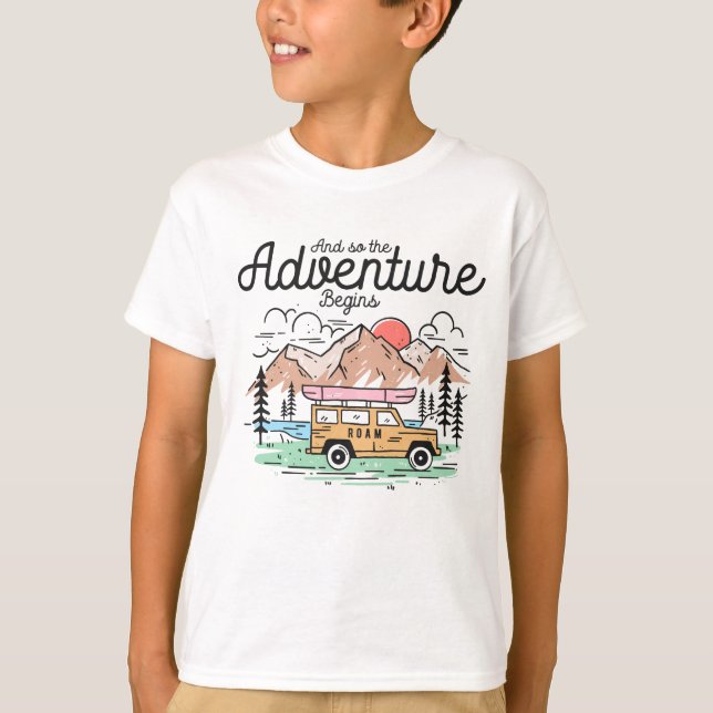 Niedliche Camping-Familie T-Shirt (Vorderseite)