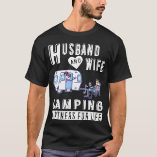 Niedliche Camping- und Ehefrau-Partner für Leben C T-Shirt