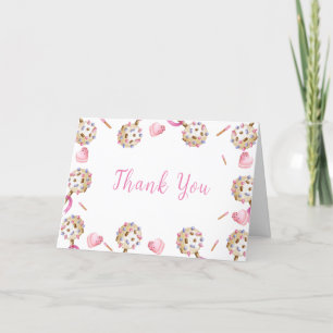 Niedliche Candy Valentine Sweetheat Baby Dusche Dankeskarte