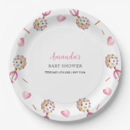 Niedliche Candy Valentine Sweetheat Baby Dusche Pappteller