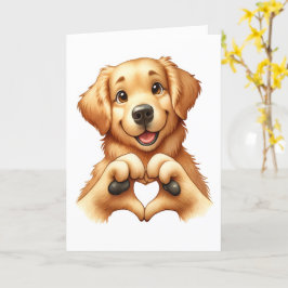 Niedliche Canine Liebe Card Karte