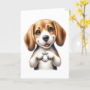 Niedliche Canine Liebe Card Karte