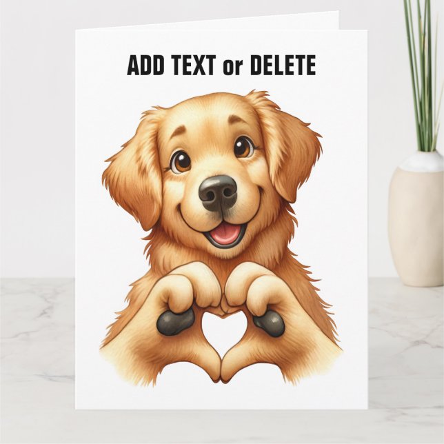 Niedliche Canine Liebe Card Karte (Vorderseite)