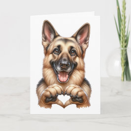 Niedliche Canine Liebe Card Karte
