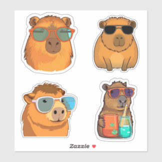 Niedliche Capybara-Aufkleberpackung Aufkleber