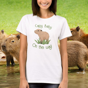 Niedliche Capybara Capy Baby Mommy zu sein T-Shirt