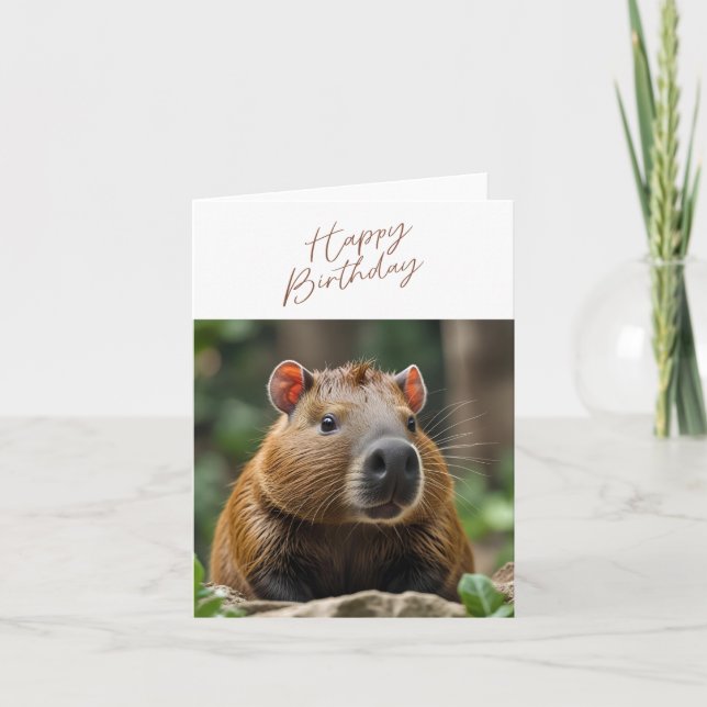 Niedliche Capybara Geburtstagskarte Karte (Vorderseite)