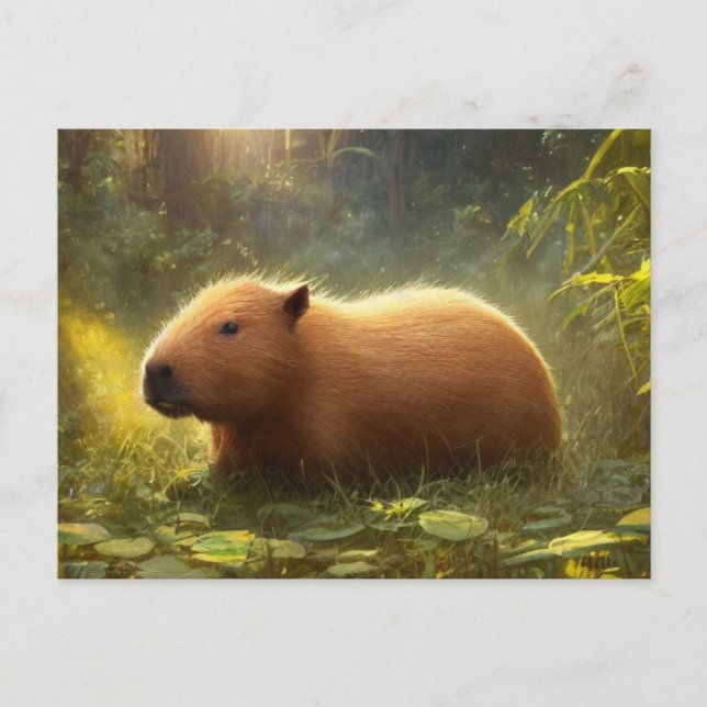 Niedliche Capybara Postkarte (Vorderseite)