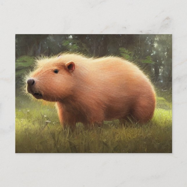Niedliche Capybara Postkarte (Vorderseite)