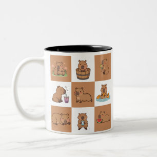 Niedliche Capybara-Tasse   Toller Kaffee & Tee Cup Zweifarbige Tasse