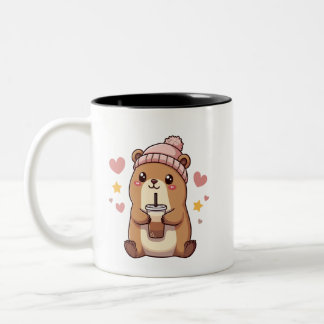 Niedliche Capybara-Tasse Zweifarbige Tasse
